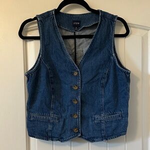 J. Crew Classic Blue Denim Vest